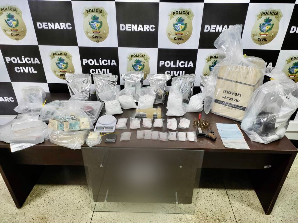 Grande esquema criminoso de tráfico de drogas é desarticulado em Goiás