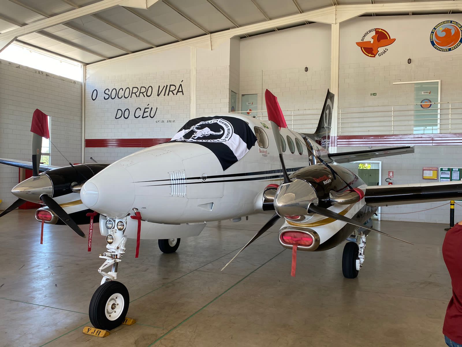 Aeronave apreendida em operação da Polícia Civil reforça ações dos Bombeiros de Goiás