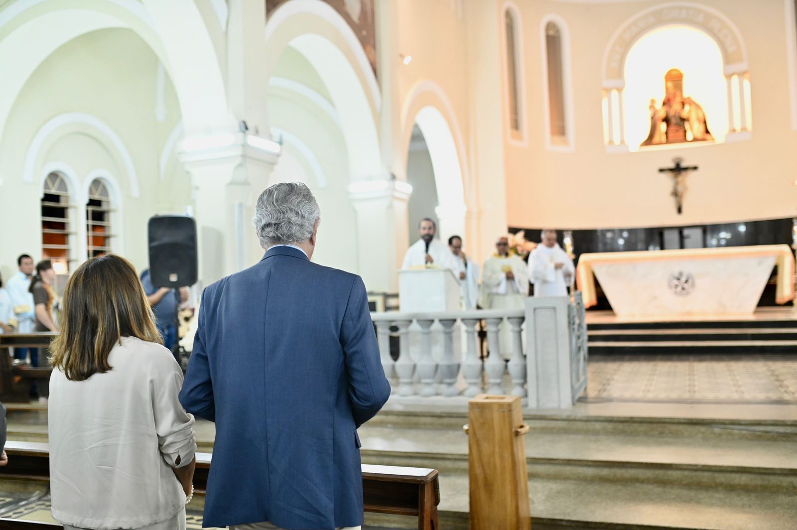 Caiado participa de missa em louvor aos 296 da cidade de Goiás