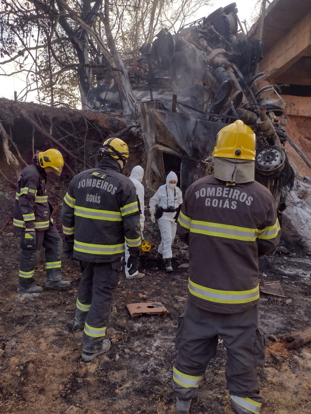 Caminhoneiro morre em grave acidente na GO-164