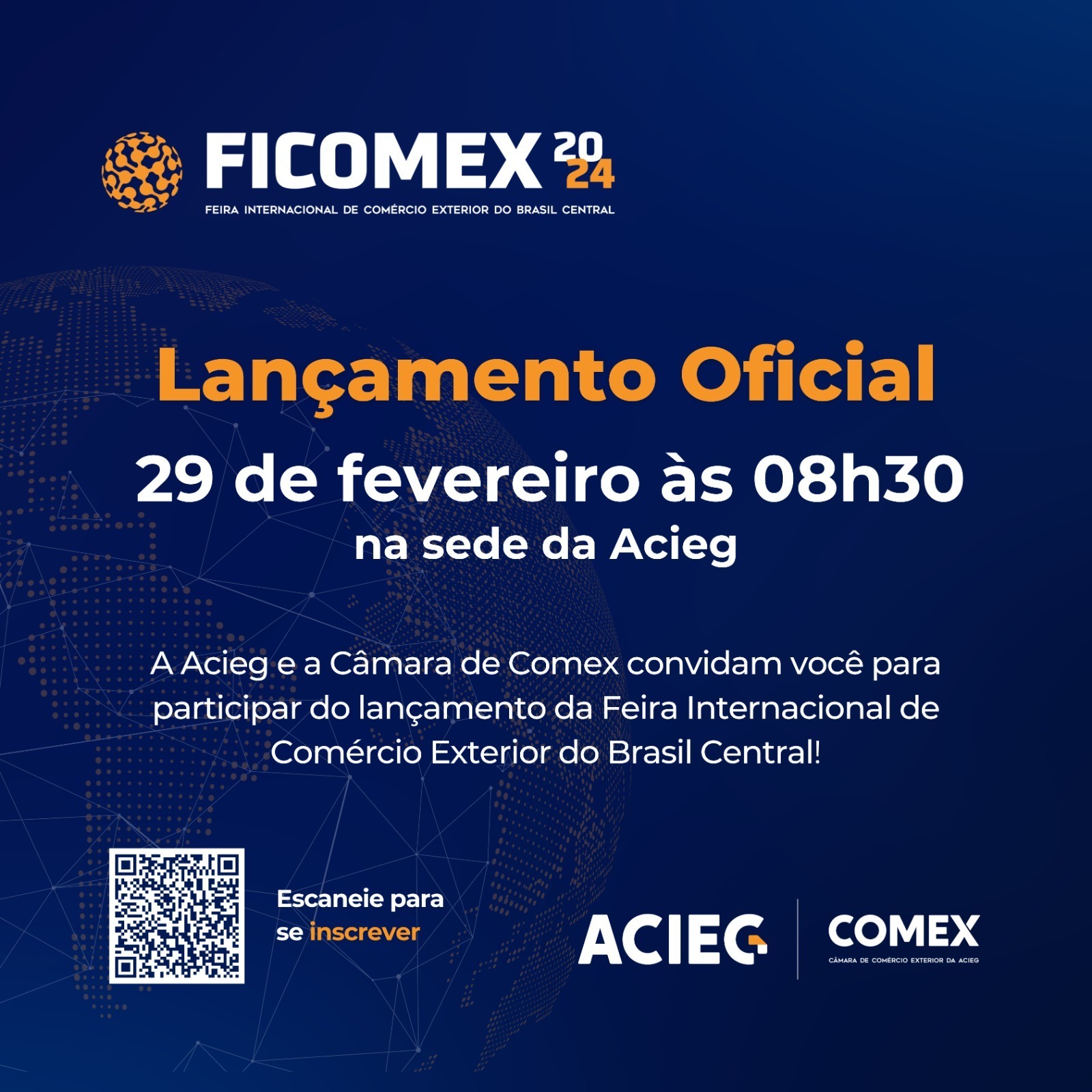 Acieg promove Feira Internacional de Comércio Exterior do Brasil Central no mês de agosto, em Goiânia