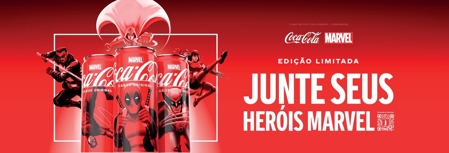 Coca-Cola e Marvel unem forças em uma colaboração dedicada aos fãs dos heróis e vilões do Universo Marvel