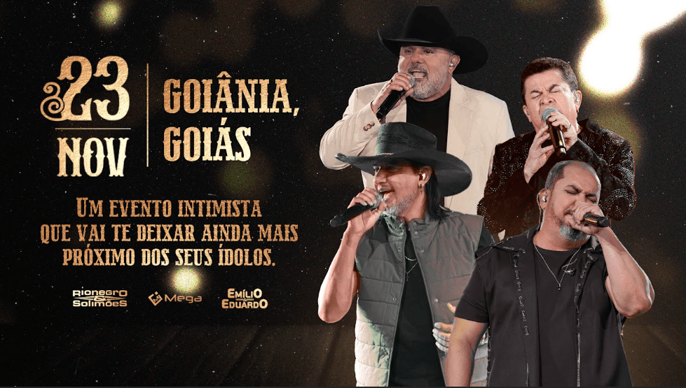 Show do Projeto intimista “DE MESA EM MESA” com Rionegro & Solimões e Emílio & Eduardo acontecerá neste sábado, 23 de novembro em Goiânia