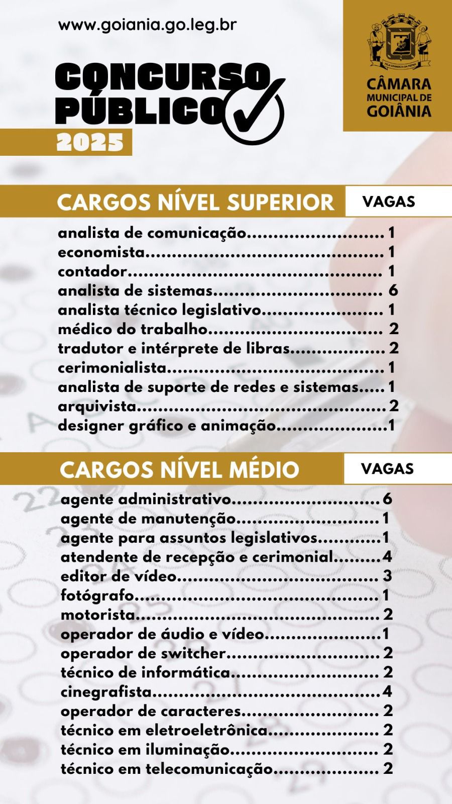 Romário Policarpo anuncia UFG como responsável pelo concurso da Câmara de Goiânia