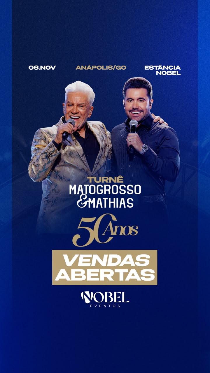 Mato Grosso & Mathias celebram 50 anos de história em uma noite especial na Estância Nobel Mato Grosso & Mathias celebram 50 anos de história em uma noite especial na Estância Nobel
